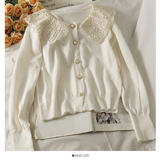 Lockerer und dünner Cardigan mit langen Ärmeln für Damen im Herbst 1781
