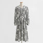 Floral dress gentle temperament national style thin bottomed dress  2327