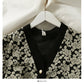 Printed single breasted sweater women's V-neck slim long sleeved sweater  1877