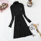 New French retro backing slim lace neck sweater skirt  2362