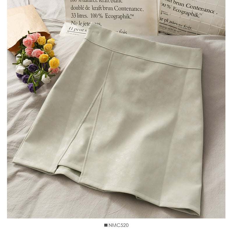 High waist split Hip Wrap one-step skirt half skirt  2493