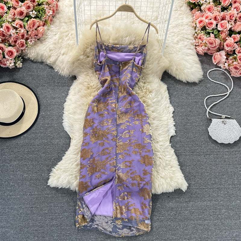 Sanftes Wind-Fee-Flor-Hüftkleid mit Sling-Wrap-Ausschnitt 3329