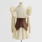 Design sense fashion temperament thin long sleeve shirt skirt  2133