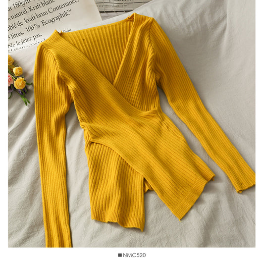 Koreanisches Design, eng und dünn, Split-Pullover, weiblich 1895