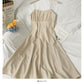 French minority women with slim waist, beautiful back and high waist suspender skirt  2703