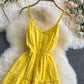 Sweet slim V-neck suspender dress  3190