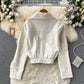 Women's Scarf Collar long sleeve single car leather coat  1510