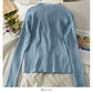 Korean bow decorative nail bead half high neck sweater for women  2053