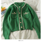Sweater women's bright silk stripe single breasted cardigan  1796