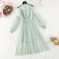 New fairy super xiansen stem orange French retro skirt  2378