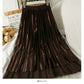 Bow Decorative High Waist medium length yarn skirt for women  2495
