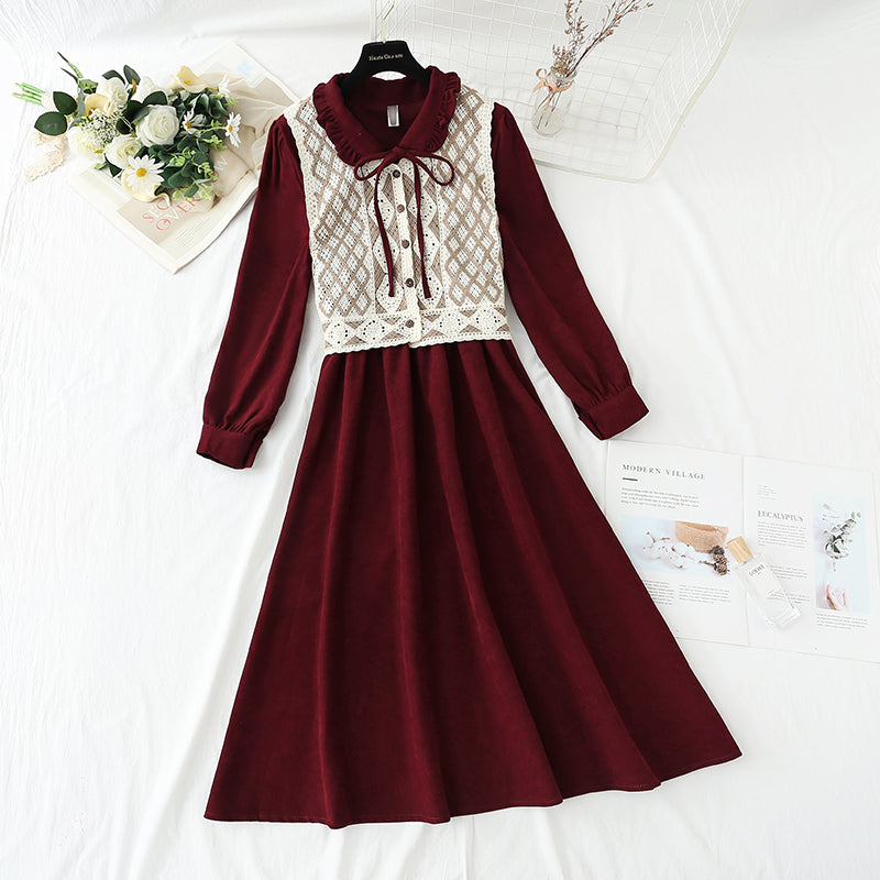 The New Retro waistband is slim, and the two-piece waistcoat skirt is over the knee  2195