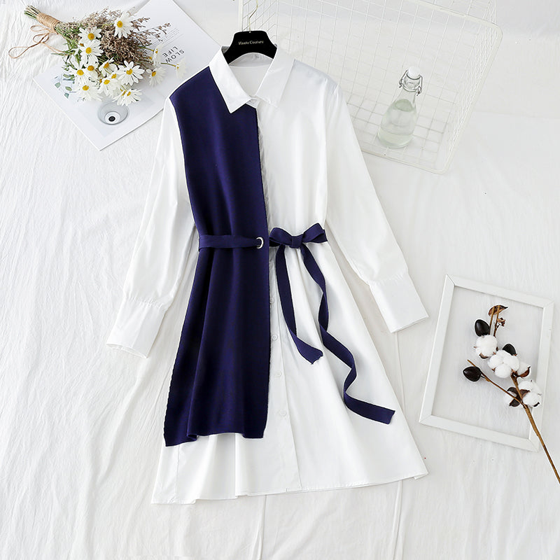 New fashion big brand color contrast temperament inner skirt  2196