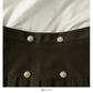 Versatile high waist slim tweed A-line skirt  2492