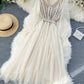 Cute v neck tulle sequins dress girl dress  1318