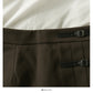 Multi panel buckle high waist slim A-line skirt  2578