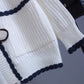 Cardigan, pull ample, haut boutonné en corne 1402