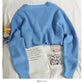 Pullover Damen Herbstkleidung klein vielseitig V-Ausschnitt 1799