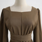 Temperament goddess style design sense of minority black square neck dress  2341