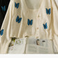 Cardigan sweater with short suspender inside  1701