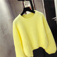 Einfacher Langarm-Pullover mit Rundhalsausschnitt 1476