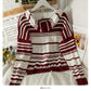 Korean drawstring hooded striped zipper cardigan thin sweater women 2015