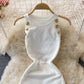 Knitted Halter off shoulder dress small sexy Hip Wrap Skirt  2722