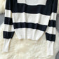Langärmliger Pullover mit Retro-Streifen im Hongkong-Stil Pullover Sweater 1627