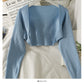 Early autumn Knitted Blouse new French shawl half  1693