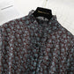 New spring and autumn single breasted slim floral dress for women  2242