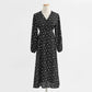 New women's V-neck Chiffon Floral Dress  2229