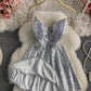 Cute A line sequins short dress  1319