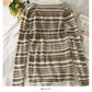 Han Fan retro stripe medium long tight long sleeve T-shirt  2068