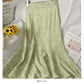 Jupe décontractée taille haute à imprimé floral rétro de style Hong Kong 2637
