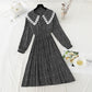 French tea break lace doll neck pleated fairy Chiffon Skirt  2262