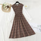 New female floral dress design sense of minority tea break skirt Kikyo early autumn  2414
