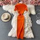 Vintage waist closing tight buttock knit dress  2716