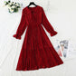 Salt and sweet lapel, small fragrant wind, Pleated Chiffon, broken flower skirt.  2392