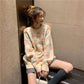 New, loose, sweet, girl strawberry pullover, lazy, vintage, heavy knitted sweater  1438