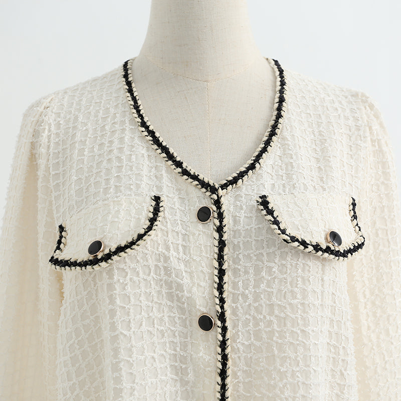 Long sleeves show thin temperament, small black skirt reduce age, foreign style tea break  2427