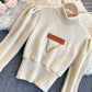 Vielseitiger Pullover Damen Koreanischer Slim Design Kettenpullover 1578