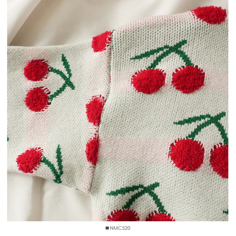 Cute cherry long sleeve sweater  1484