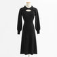 New hollow out red dress, age reducing and thin knitted bottomed skirt  2227