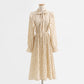 Ruffle French Vintage Long Sleeve Chiffon Dress  2257
