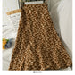Hong Kong style retro floral high waist medium length A-line skirt  2485