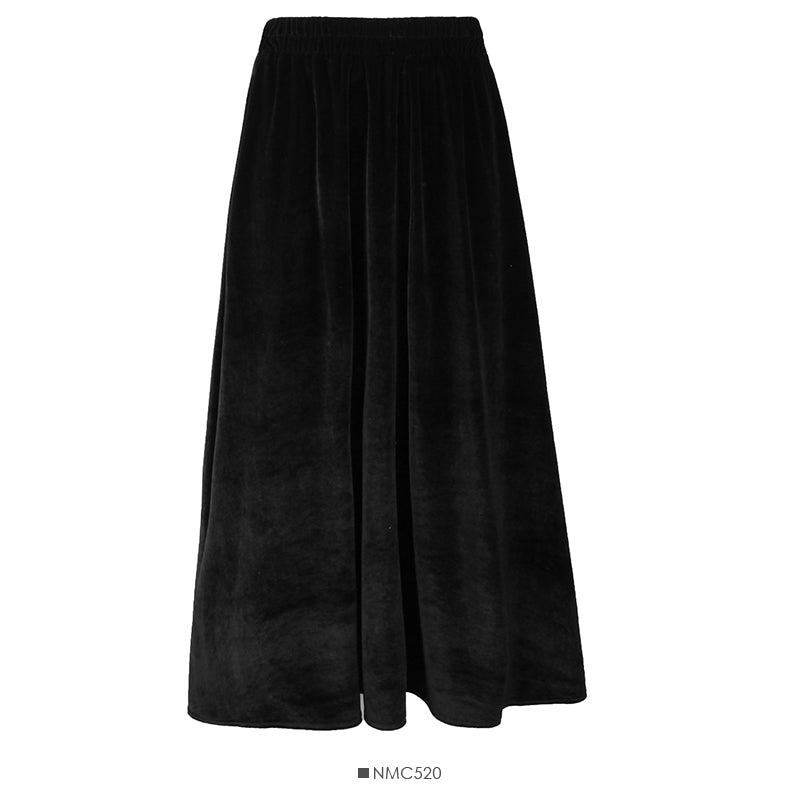 Hong Kong style retro golden velvet high waist slim skirt  2535