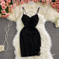 New small suspender low cut dress  2936