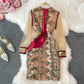Stand collar mesh embroidery waist bag hip dress  3328