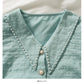 New nail bead Lapel single breasted cardigan long sleeved blouse  2101