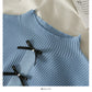 Korean bow decorative nail bead half high neck sweater for women  2053